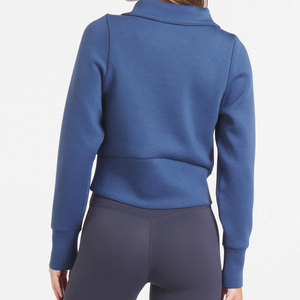 Factory Direct Wholesale Custom Color Size <b>Women</b> <b>Half</b> <b>Zip</b> Winter <b>Sweatshirt</b> Custom Printing Front Logo Trendy Design Casual - Product Image 3