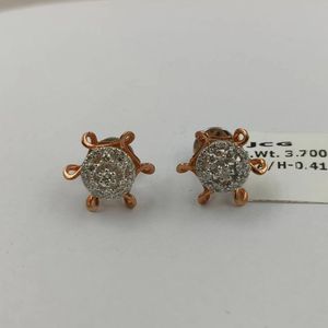 Pendientes de Diamantes Naturales de 0.41 Ct en Oro Rosa de Moda, Joyería Fina para Mujer, para Bodas y Fiestas, Lujosos, Certificados por IGI, Chapados en Rodio - Product Image 5