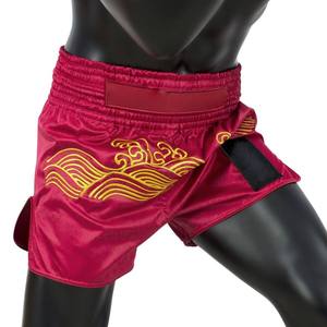 Shorts de Muay Thai à taille haute en coton imprimé pour hommes Noir Blanc MMA Kick Boxing Fight - Product Image 5