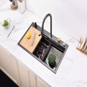 Lavello da Cucina Grande a Vasca Singola in Acciaio Inossidabile 304 con Fessura Singola per Lavaggio Verdure - Product Image 4