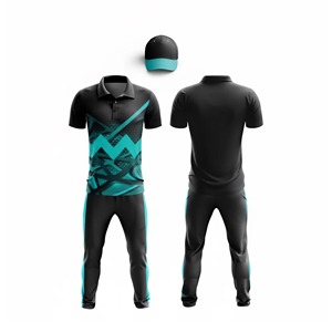 Uniforme de cricket respirant avec logo d'équipe brodé, maille confortable, design sublimé, nom et numéro personnalisés, uniforme de cricket 2026 - Product Image 1