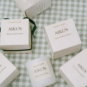 Vela Aromática AIKUN en Frasco de Vidrio de Larga Duración con Algas Marinas y Madera Flotante, Aroma Brisa Oceánica para Suministro al por Mayor - Product Image 3