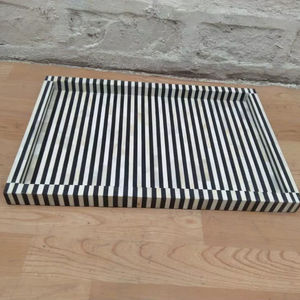 Plateau Feng Shui de Luxe Fait Main Écologique avec Incrustations en Os – Design Décoratif Élégant, Qualité Supérieure pour la Maison et la Cuisine (Idéal pour Servir) - Product Image 1