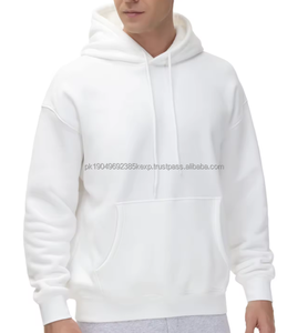 Sweat à capuche décontracté de haute qualité en polaire unie 500 GSM Oversize Pullover Puff Print 100% Cotton Hoodies - Product Image 5