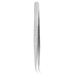 Pinzas de Precisión Curvadas de Acero Inoxidable con Punta Suave para Extensiones de Pestañas - Product Image 2