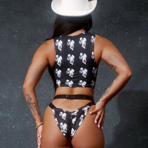 Tenue de pole dance pour femmes 2026 : haut court à col montant, hauts taille haute, vêtements légers pour la scène et l'entraînement estival - Product Image 2