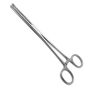 Forceps chirurgical manuel durable, tenaculum incurvé modèle Schroeder, forceps utérin en acier inoxydable certifié CE, outil de gynécologie - Product Image 1
