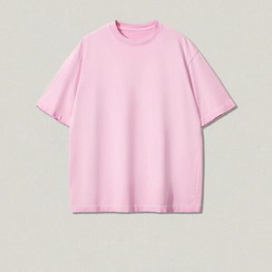 T-shirt 100 % coton pour homme, coupe ample, imprimé, col rond, tendance, délavage acide, longueur standard, teint uni, en promotion - Product Image 2