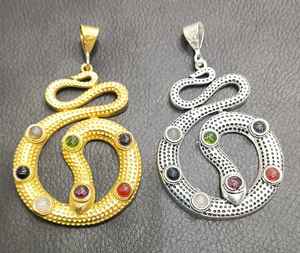 Comprar colgantes de diseño de serpiente bohemia de latón para collares de moda nueva tendencia joyería 2024 artesanías Rawat - Product Image 4