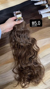 Extensions de cheveux en vrac les plus vendues 100% cheveux bruts Double noyés 100 grammes toutes couleurs 18 pouces - Product Image 5