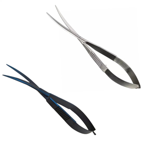 Ciseaux à ressort professionnels 16 cm en acier inoxydable de haute qualité, noirs, pour aquarium, personnalisables avec logo - Product Image 1