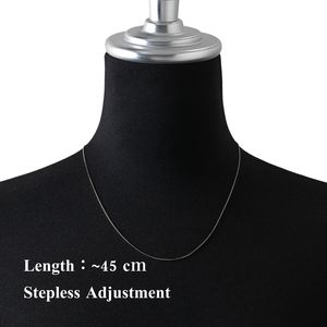 Cadena de plata platino Pt850 brillante tipo caja, joyería de lujo japonesa al por mayor, cadena larga unisex premium sin chapar, venta a granel. - Product Image 5