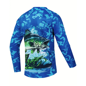Camiseta de pesca de manga larga para hombre, tela deportiva premium, material que absorbe la humedad, ajuste cómodo, camisa de pesca para hombre - Product Image 4