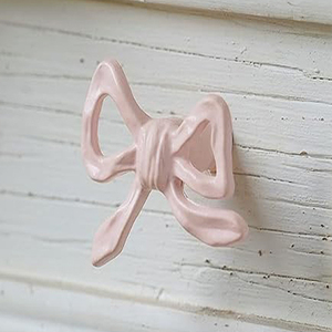 Pink Bow-shaped <b>Metal</b> Cabinet Knobs, Elegant Creative Bowknot Handles for Cabinets Wardrobes <b>Cupboards</b> Dressing <b>Metal</b> Knobs - Product Image 2