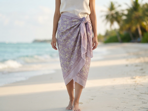 Purple <b>Floral</b> Knitted Maxi Cover up Quilt Blanket 100% Cotton Print <b>Bedspread</b> Soft Throw for Home Decor - Product Image 3