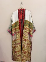 Lot en gros de robes kimono en soie douce imprimée, peignoirs bohèmes en polysilk, longs kimonos