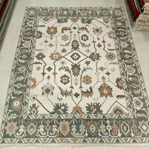 Persian Style Wool Polyester Area Rug Rectangle Non-Slip Hand Knotted Living Room Carpet with Floral Pattern and Rubber Backing - Product Image 6