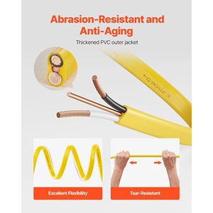 Cavo Elettrico Residenziale NM-B 10AWG/2C con Anima in Rame ad Alta Purezza, Guaina in PVC, Non Metallico - Product Image 3