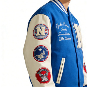 Chaqueta Varsity para Hombre, Chaqueta de Béisbol de Lana con Letras Bordadas, Chaqueta Bomber Universitaria Personalizada, Ropa Urbana - Product Image 2