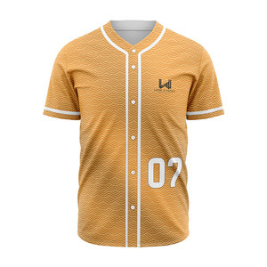 Custom Sublimated Baseball Jersey Button <b>Down</b> Short Sleeve Adult's Unisex Polyester Sport Shirt Softball Uniform Jerseys - Product Image 5