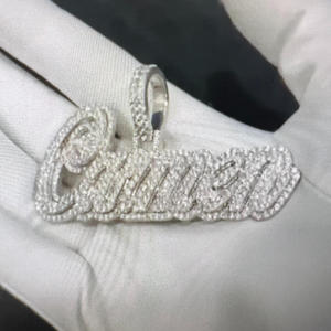Colgante de Cabeza de León Rey de la Selva con Corte Esmeralda, Chapado en Oro Rosa, con Moissanita Transparente y Pavé de Plata de Ley 925 para Hombre, el Más Vendido y de Moda - Product Image 1