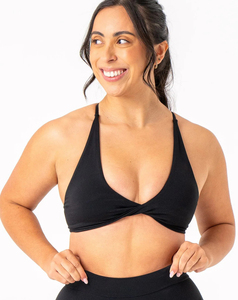 Women's Outdoor Beach Seamless High Support <b>Bra</b> Best for Yoga Workout Breathable <b>Halter</b> Deep V <b>Neck</b> Front Logo 2026 Wholesale - Product Image 1