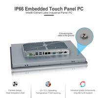 Harga terbaik industri PC sentuh 10th Gen Intel I3/i5/i7 tahan air IP66 tertanam Panel tanpa kipas PC Industri Panel PC