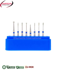 ชุดเครื่องมือผ่าตัดทางทันตกรรม Surtechs FG Diamond Burs FG115 สำหรับการเตรียมโพรงฟันแบบรุนแรงรบกวนต่ำ ชุดหยาบ 8 ชิ้น - Product Image 4