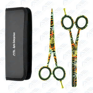 Ensemble de ciseaux de salon pour barbier et effilage, 5,5 pouces, ciseaux professionnels pour la coupe et l'effilage des cheveux avec étui de protection - Product Image 5