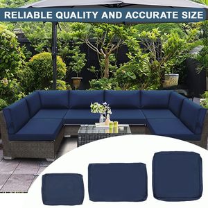 Navy Blue <b>Outdoor</b> Patio Furniture <b>Cushions</b> Deep Seat Replacement <b>Cushions</b> for Garden Sofas for <b>Outdoor</b> <b>Sectional</b> - Product Image 2