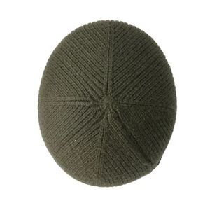 หมวกไหมพรมขนฟูแบบถักสำหรับฤดูหนาวผลิตจากโรงงานผลิตหมวกสกีให้ความอบอุ่นพร้อม3D ปักลายทางเรียบ - Product Image 5