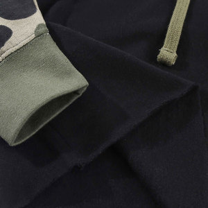 Sweat-shirt à capuche court pour femme, tricoté, à manches camouflage color block, coupe ample, respirant, à manches longues, style décontracté automne - Product Image 5