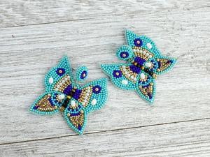 Elegantes Pendientes Colgantes Ligeros de Lino con Bordado de Cuentas de Algodón Estilo Budista, Accesorio de Moda Personalizable por MULTI CRAFT - Product Image 4