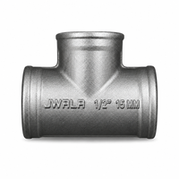 Raccord en T fileté femelle en acier inoxydable 316 robuste de 1/2 pouce (15 mm) résistant à la corrosion, connecteur à trois voies pour fluides chimiques