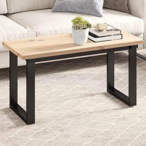 Mesa de Comedor de Madera Maciza de Pino Natural, Resistente, de 35.4 x 15.7 Pulgadas - Product Image 1