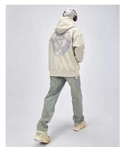 Sudaderas con capucha de algodón para hombre con serigrafía personalizada, pantalones de chándal, conjuntos de 2 piezas, chándal para correr, ropa de calle, chándal con capucha de punto de contraste - Product Image 2