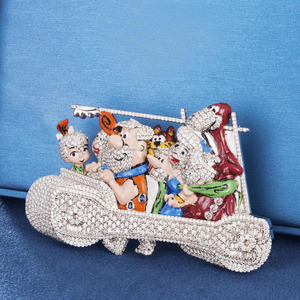 LL จี้เพชร missanite หรูหรา VVS เพชรโมอิสตัวอักษรเริ่มต้นสองสีเครื่องประดับฮิปฮอป925จี้เงินที่กำหนดเองของขวัญ - Product Image 3