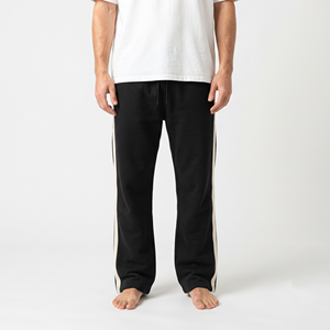 Men's Oversized Cotton <b>Baggy</b> Sweatpants Wide Leg Stacked <b>Joggers</b> Side Stripe Casual Streetwear Wholesale - Product Image 1
