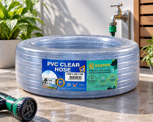 Tuyau d'arrosage en PVC transparent 1/2 pouce, flexible, pour l'irrigation des jardins et l'utilisation en extérieur - Product Image 1