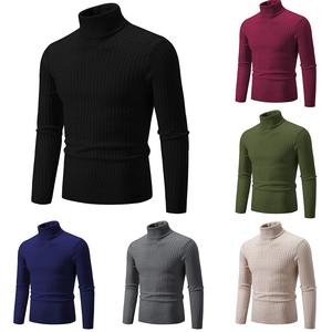 Suéter de Punto Casual de Invierno para Hombre, Cuello Alto, Cuello Redondo, Estampado con Letras, Transpirable, Antiarrugas, de Poliéster - Product Image 6