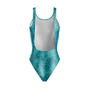 Traje de Baño de Una Pieza con Estampado por Transferencia de Calor Personalizado, Impresión 3D de Alta Calidad, Elástico en Cuatro Direcciones, Sin Costuras, Ecológico, Cuello Redondo - Product Image 5