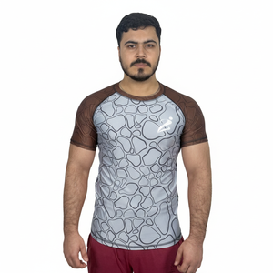 Maillot de surf personnalisé à manches courtes pour homme et femme, protection solaire, avec logo de marque sur mesure - Product Image 6