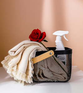 Multipurpose Metal <b>Storage</b> Organizer Fruit <b>Basket</b> with Handle <b>Vegetable</b> <b>Storage</b> <b>Basket</b>, Hanging Garden <b>Basket</b> with Wooden Handle - Product Image 2