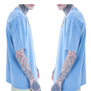 T-shirt uni tendance pour hommes, léger, en coton respirant, col rond, manches courtes, décontracté, élégant, confortable, à porter au quotidien - Product Image 6