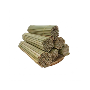 Pailles en herbe verte naturelle jetables avec surface lisse pour jus, thé, café par Eco2go Vietnam - Product Image 1