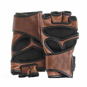 ถุงมือ MMA หนังสีน้ำตาลสำหรับมืออาชีพ AL NOLAN ENTERPRISES แบบปิดด้วยแถบตีนตุ๊กแก พิมพ์ลายแบบ Sublimation สำหรับศิลปะการต่อสู้ - Product Image 5