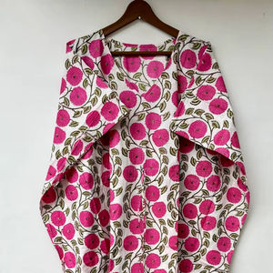 Robe kaftan sans manches en coton à imprimé tropical, décontractée, pour l'été, vêtement de plage pour femmes, vêtement de détente, Naaz Textile - Product Image 1