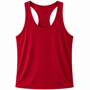 Men's <b>Red</b> Racerback <b>Tank</b> <b>Top</b> Solid Color Breathable Knitted Polyester Casual Sporty Sleeveless <b>Top</b> - Product Image 1