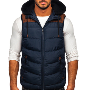 Custom Men's Windproof Lightweight Sleeveless Gilets Vest Winter Warm Stand Collar <b>Jacket</b> Reversible Outer Wear OEM Service - Product Image 5