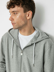 Sudadera con capucha oversize de moda urbana para hombre, con lavado ácido, efecto desgastado, pedrería y estilo vintage, con cremallera. Proveedor mayorista de sudaderas unisex. - Product Image 2